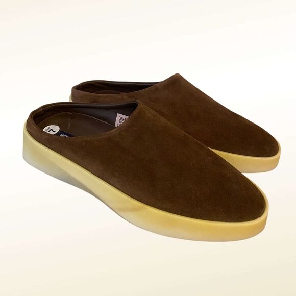 Wolf & Shepard Cruise slip on Mules Brown Suede shoes NWOB Unisex W- 7 Men- 5.5 main image 7